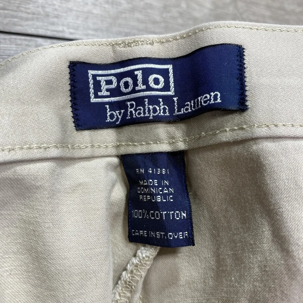 Polo Ralph Lauren Pants Mens‎ 38x32 Khaki Chino Classic Fit Beige 100% Cotton